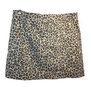 Jolt Y2K Leopard Print Mini Skirt Low Rise Y2K Juniors Sz 11/30W Indie Sleaze